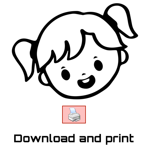 Coloring Pages of Little Girl Mia